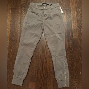 J Brand Taupe Utility Pants with Front Snap